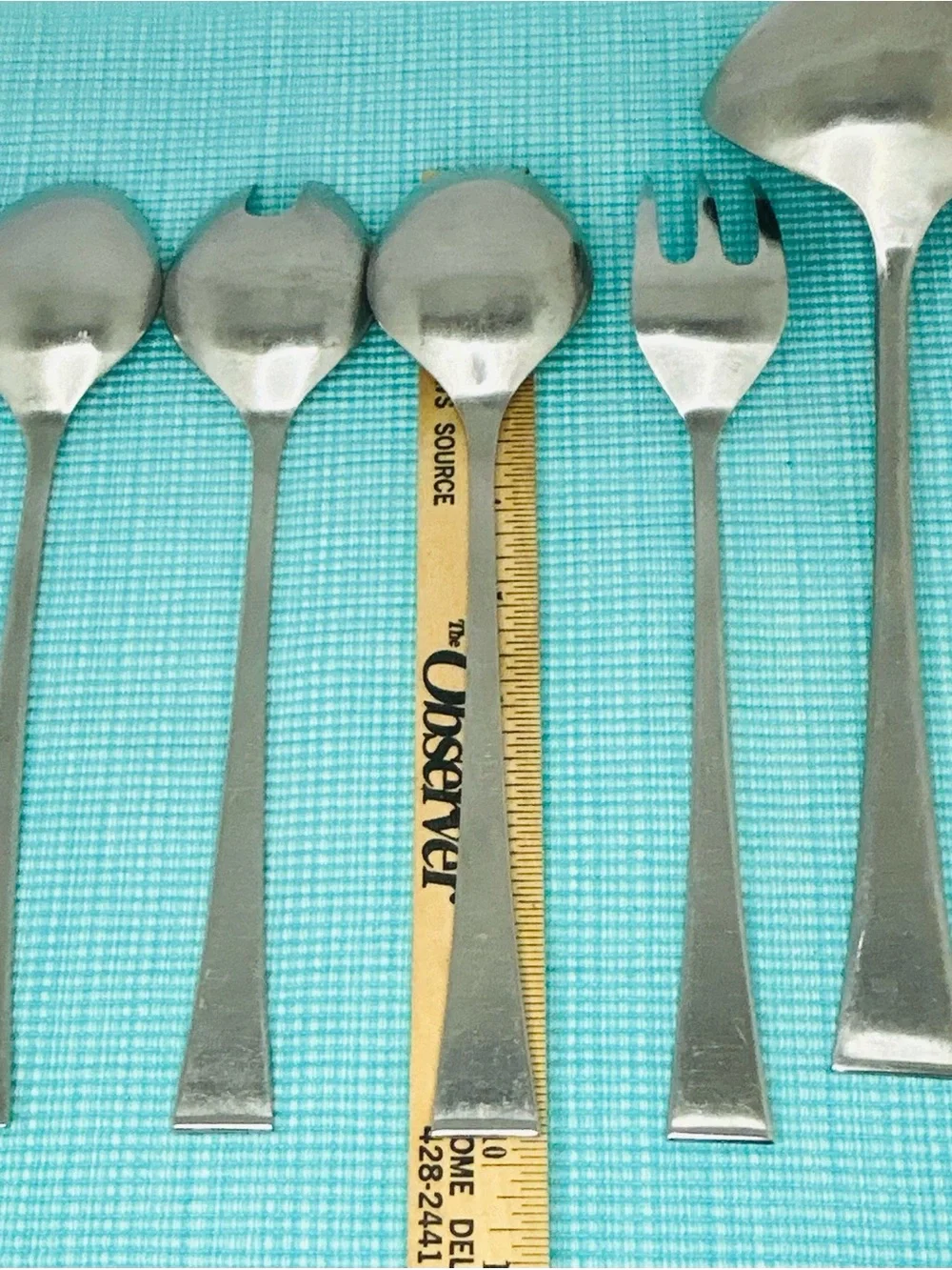 Vintage Zani Zani Sabrina Italy Stainless 5 Piece Hostess Serving Set Mcm Moleri